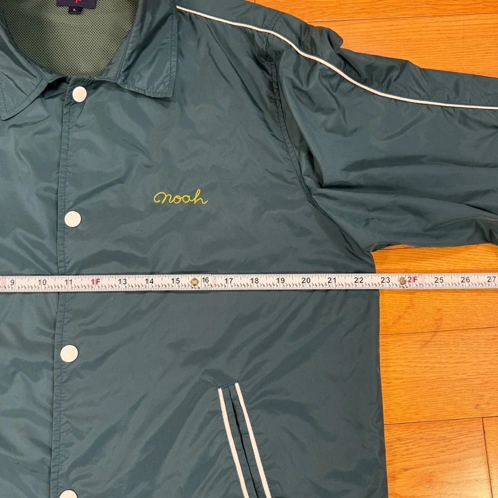 Noah Mens Large Teal Blue Nylon Mesh Lined Coaches Jacket